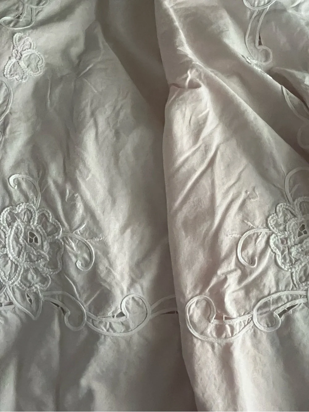 Vintage Battenburg Embroidered Duvet